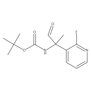 tert-butyl N-[2-(2-fluoropyridin-3-yl)-1-oxopropan-2-yl]carbamate结构式