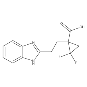 1-[2-(1H-1,3-benzodiazol-2-yl)ethyl]-2,2-difluorocyclopropane-1-carboxylic acid Structure