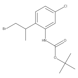 tert-butyl N-[2-(1-bromopropan-2-yl)-5-chlorophenyl]carbamate结构式