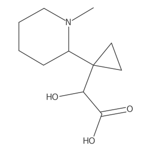 2-Hydroxy-2-[1-(1-methylpiperidin-2-yl)cyclopropyl]acetic acid结构式