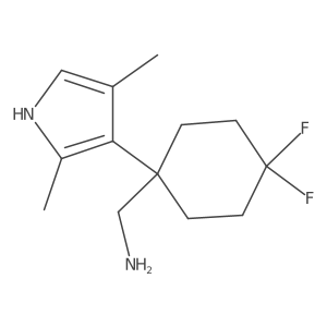 [1-(2,4-dimethyl-1H-pyrrol-3-yl)-4,4-difluorocyclohexyl]methanamine Structure