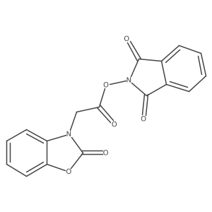 1,3-dioxo-2,3-dihydro-1H-isoindol-2-yl 2-(2-oxo-2,3-dihydro-1,3-benzoxazol-3-yl)acetate结构式