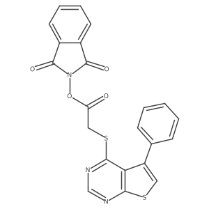 1,3-dioxo-2,3-dihydro-1H-isoindol-2-yl 2-({5-phenylthieno[2,3-d]pyrimidin-4-yl}sulfanyl)acetate Structure