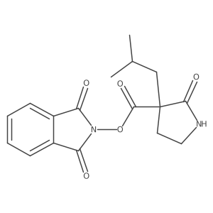 1,3-dioxo-2,3-dihydro-1H-isoindol-2-yl 3-(2-methylpropyl)-2-oxopyrrolidine-3-carboxylate结构式