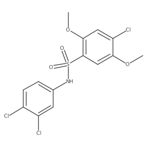 4-chloro-N-(3,4-dichlorophenyl)-2,5-dimethoxybenzene-1-sulfonamide Structure