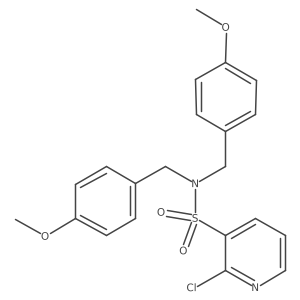 2-chloro-N,N-bis(4-methoxybenzyl)pyridine-3-sulfonamide结构式