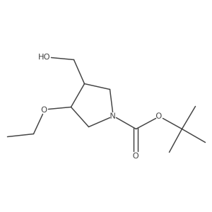 Tert-butyl 3-ethoxy-4-(hydroxymethyl)pyrrolidine-1-carboxylate结构式