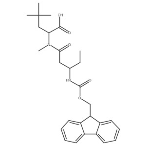 2-[(3S)-3-({[(9H-fluoren-9-yl)methoxy]carbonyl}amino)-N-methylpentanamido]-4,4-dimethylpentanoic acid Structure