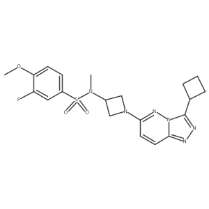 N-(1-(3-cyclobutyl-[1,2,4]triazolo[4,3-b]pyridazin-6-yl)azetidin-3-yl)-3-fluoro-4-methoxy-N-methylbenzenesulfonamide结构式