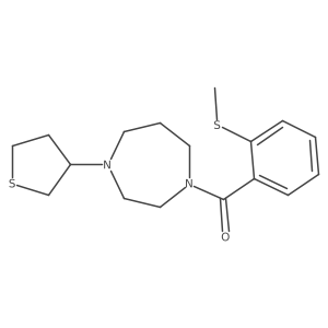 1-[2-(Methylsulfanyl)benzoyl]-4-(thiolan-3-yl)-1,4-diazepane结构式