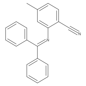 2-(Benzhydrylideneamino)-4-methylbenzonitrile Structure