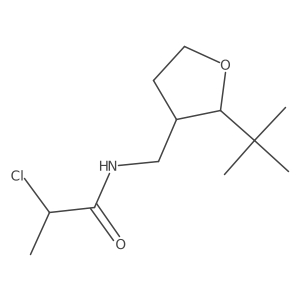 N-[[(2R,3S)-2-Tert-butyloxolan-3-yl]methyl]-2-chloropropanamide结构式