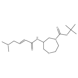 Tert-butyl 6-[[(E)-4-(dimethylamino)but-2-enoyl]amino]-1,4-oxazepane-4-carboxylate Structure