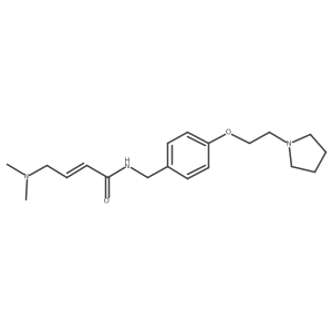 (E)-4-(Dimethylamino)-N-[[4-(2-pyrrolidin-1-ylethoxy)phenyl]methyl]but-2-enamide Structure
