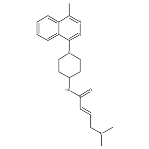 (2E)-4-(dimethylamino)-N-[1-(4-methylphthalazin-1-yl)piperidin-4-yl]but-2-enamide结构式