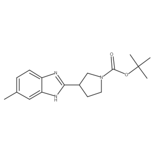 tert-butyl 3-(6-methyl-1H-1,3-benzodiazol-2-yl)pyrrolidine-1-carboxylate结构式