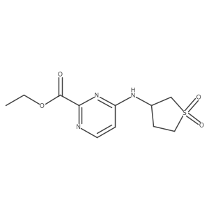 Ethyl 4-[(1,1-dioxo-1lambda6-thiolan-3-yl)amino]pyrimidine-2-carboxylate Structure