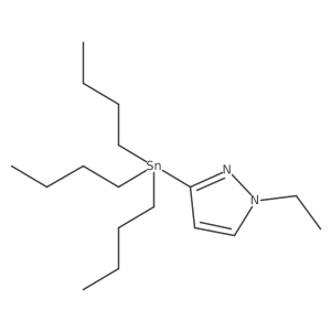1-ethyl-3-(tributylstannyl)-1H-pyrazole Structure