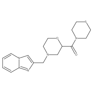 4-({Imidazo[1,2-a]pyridin-2-yl}methyl)-2-(thiomorpholine-4-carbonyl)morpholine Structure