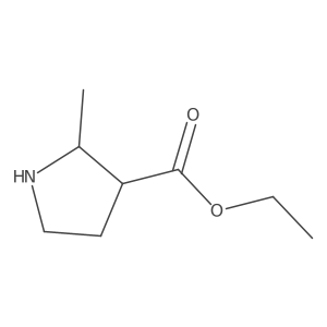 cis-2-Methyl-pyrrolidine-3-carboxylic acid ethyl ester Structure