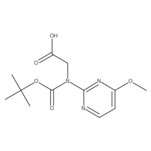 2-{[(Tert-butoxy)carbonyl](4-methoxypyrimidin-2-yl)amino}acetic acid结构式