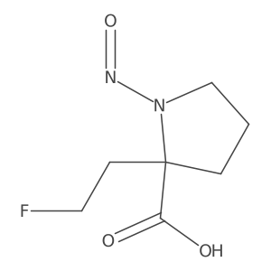 2-(2-Fluoroethyl)-1-nitrosopyrrolidine-2-carboxylic acid Structure