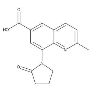 2-Methyl-8-(2-oxo-1-pyrrolidinyl)-6-quinolinecarboxylic acid结构式