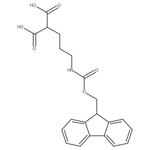 2-[3-({[(9H-fluoren-9-yl)methoxy]carbonyl}amino)propyl]propanedioic acid结构式