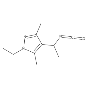 1-ethyl-4-(1-isocyanatoethyl)-3,5-dimethyl-1H-pyrazole Structure