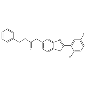 benzyl N-[2-(2-bromo-5-fluorophenyl)-1,3-benzoxazol-5-yl]carbamate Structure