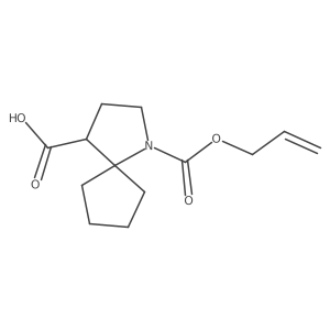 1-[(Prop-2-en-1-yloxy)carbonyl]-1-azaspiro[4.4]nonane-4-carboxylic acid结构式