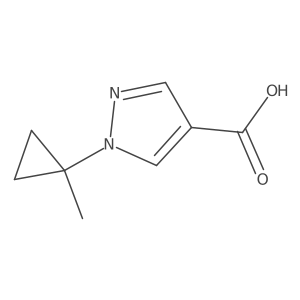 1-(1-methylcyclopropyl)-1H-Pyrazole-4-carboxylic acid Structure