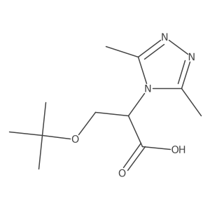 3-(tert-butoxy)-2-(3,5-dimethyl-4H-1,2,4-triazol-4-yl)propanoic acid Structure