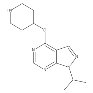 1-Isopropyl-4-(piperidin-4-yloxy)-1H-pyrazolo[3,4-d]pyrimidine Structure
