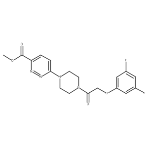 Methyl 6-{4-[2-(3,5-difluorophenoxy)acetyl]piperazin-1-yl}pyridazine-3-carboxylate结构式