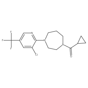 1-[3-Chloro-5-(trifluoromethyl)pyridin-2-yl]-4-cyclopropanecarbonyl-1,4-diazepane结构式