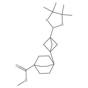 Methyl 4-(3-(4,4,5,5-tetramethyl-1,3,2-dioxaborolan-2-yl)bicyclo[1.1.1]pentan-1-yl)bicyclo[2.2.2]octane-1-carboxylate结构式