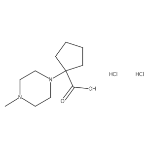 1-(4-Methylpiperazin-1-yl)cyclopentane-1-carboxylic acid dihydrochloride Structure