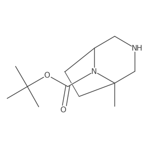tert-Butyl (1S,5R)-1-methyl-3,8-diazabicyclo[3.2.1]octane-8-carboxylate结构式