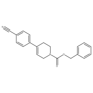 Benzyl 4-(4-cyanophenyl)-1,2,3,6-tetrahydropyridine-1-carboxylate结构式