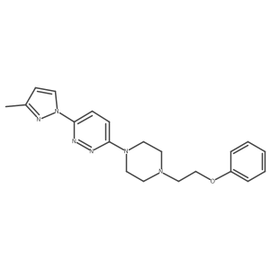 3-(3-methyl-1H-pyrazol-1-yl)-6-[4-(2-phenoxyethyl)piperazin-1-yl]pyridazine Structure