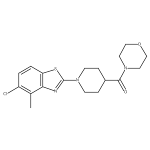 5-Chloro-4-methyl-2-[4-(morpholine-4-carbonyl)piperidin-1-yl]-1,3-benzothiazole结构式