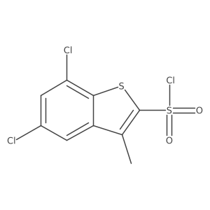 5,7-Dichloro-3-methyl-1-benzothiophene-2-sulfonyl chloride结构式