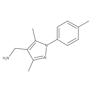 3,5-Dimethyl-1-(4-methylphenyl)-1H-pyrazole-4-methanamine结构式