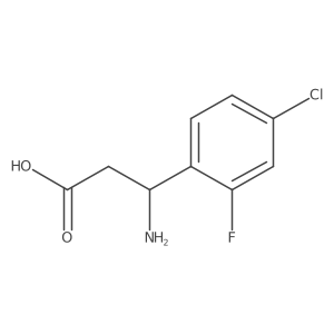 3-Amino-3-(4-chloro-2-fluorophenyl)propanoic acid Structure