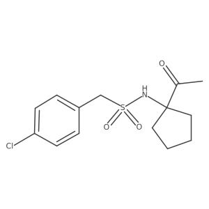 N-(1-acetylcyclopentyl)-4-chlorobenzenemethanesulfonamide结构式