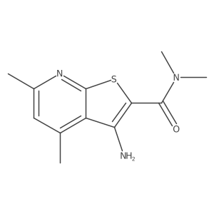 3-amino-N,N,4,6-tetramethylthieno[2,3-b]pyridine-2-carboxamide结构式