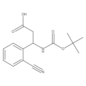 (I(2)R)-2-Cyano-I(2)-[[(1,1-dimethylethoxy)carbonyl]amino]benzenepropanoic acid Structure