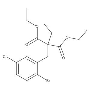 2-[(2-Bromo-5-chlorophenyl)methyl]-2-ethylpropanedioic acid 1,3-diethyl ester Structure