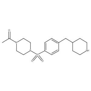 1-[4-[[4-(4-Piperidinylmethyl)phenyl]sulfonyl]-1-piperazinyl]ethanone结构式